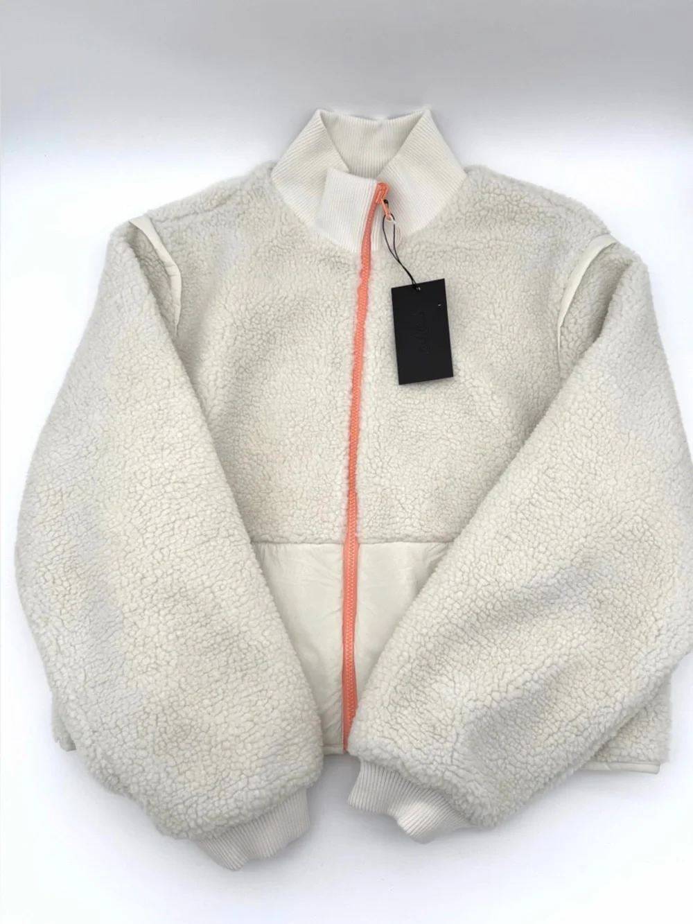 NWT New Bad Birdie Women's The Cozy Jacket - White Onyx XL Golf Zip Up Top Coat - Picture 1 of 5